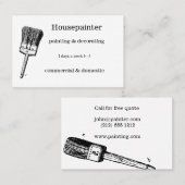 Carte de visite de conception de pinceau (Devant / Derrière)