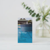 Carte de visite de conception de piscine (Debout devant)