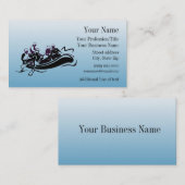 Carte de visite de conception de Rafting d'eau bla (Devant / Derrière)