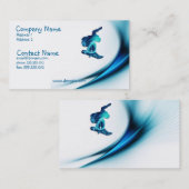 Carte de visite de conception de surf des neiges (Devant / Derrière)