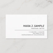 Carte de visite de conception d'eau douce (Dos)