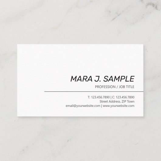 Carte de visite de conception d'eau douce (Dos)