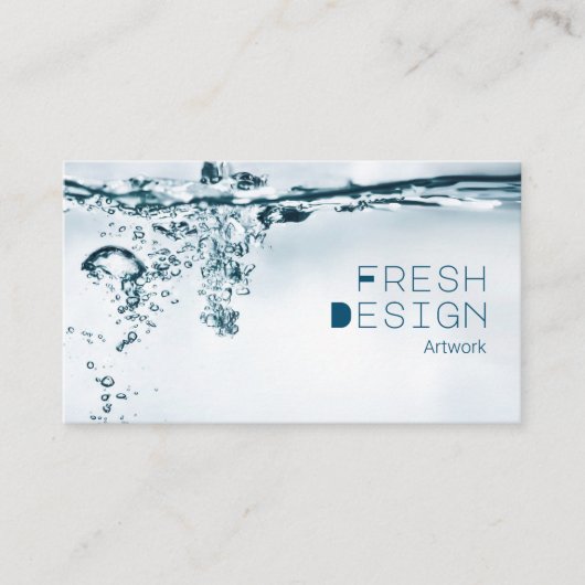 Carte de visite de conception d'eau douce (Devant)