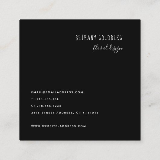 Carte de visite de conception d'événement de (Dos)