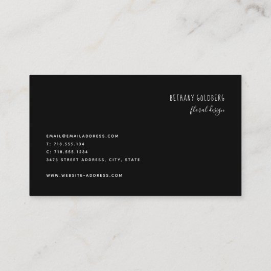 Carte de visite de conception d'événement de (Dos)