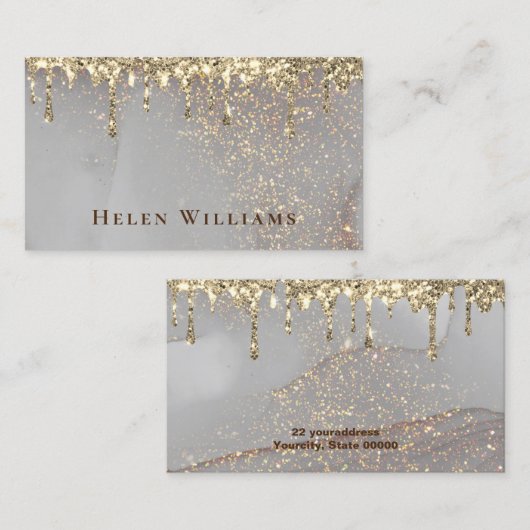 carte de visite de conception étincelante simulé (Devant / Derrière)