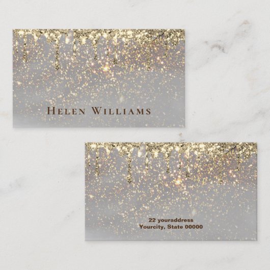 carte de visite de conception faux scintille (Devant / Derrière)