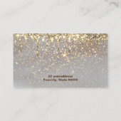 carte de visite de conception faux scintille (Dos)