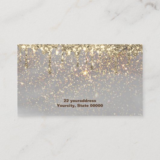carte de visite de conception faux scintille (Dos)