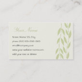 Carte de visite de conception florale (Dos)