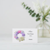 Carte de visite de conception florale Couronne de (Debout devant)