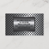 Carte de visite de conception métallique (Dos)