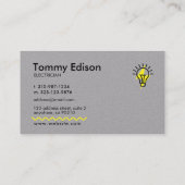 Carte de visite de conception minimaliste de l'éle (Dos)