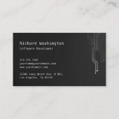 Carte de visite de conception moderne de techno - (Dos)