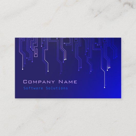 Carte de visite de conception moderne de techno - (Devant)