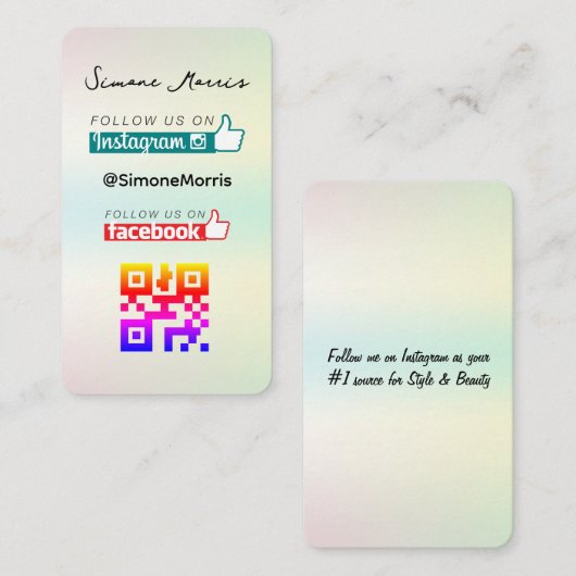 CARTE DE VISITE de conception OMBRE (Devant / Derrière)