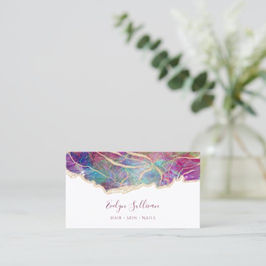 Carte de visite de conception optique Fuchsia (Debout devant)