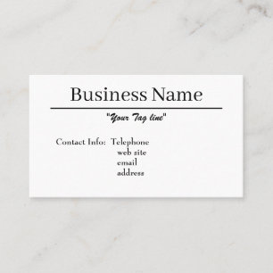 Carte de visite de conception simpliste