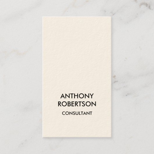 Carte de visite de conception unique de crème vert (Devant)