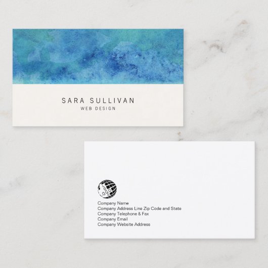 Carte de visite de conception Web de nettoyage en (Devant / Derrière)