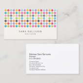 Carte de visite de conception Web de points coloré (Devant / Derrière)
