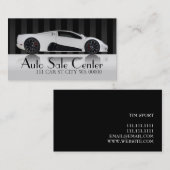 Carte de visite de concessionnaire automobile carr (Devant / Derrière)