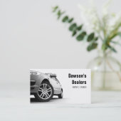 Carte de visite de concessionnaire automobile carr (Debout devant)