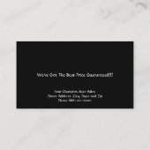Carte de visite de concessionnaire automobile d'oc (Dos)