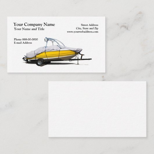 Carte de visite de concessionnaire de bateaux (Devant / Derrière)