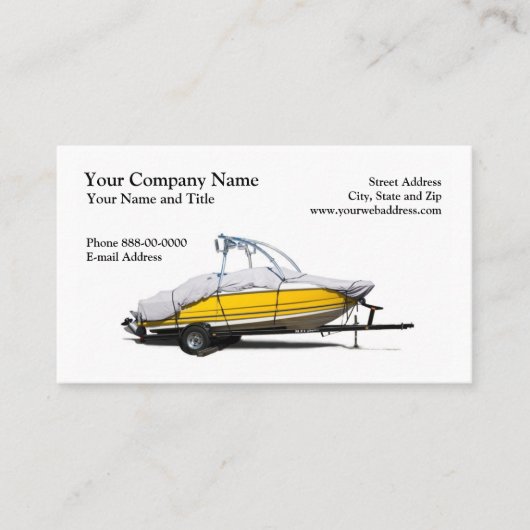 Carte de visite de concessionnaire de bateaux (Devant)