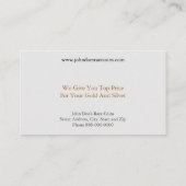 Carte de visite de concessionnaire de pièces (Dos)