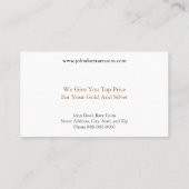 Carte de visite de concessionnaire de pièces (Dos)