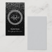 Carte de visite de concours avec monogramme paille (Devant / Derrière)
