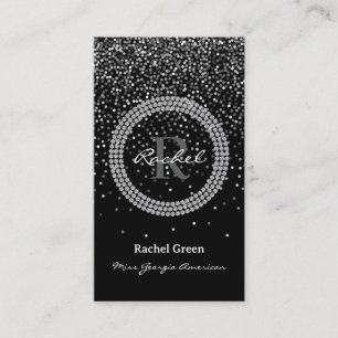 Carte de visite de concours avec monogramme paille