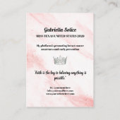 Carte de visite de concours Pink Ice Platform Prom (Dos)