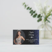 Carte de visite de concours Royal Blue Glitz (Debout devant)