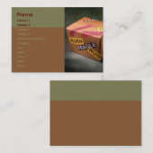 Carte de visite de conditionnement (Devant / Derrière)