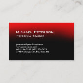 Carte de visite de conditionnement physique Red Gr (Dos)