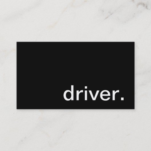 Carte de visite de conducteur (Devant)