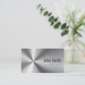 Carte de visite de conducteur cool en acier inoxyd (Debout devant)