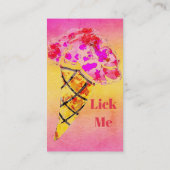 Carte de visite de cône de crème glacée (Dos)