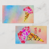 Carte de visite de cône de crème glacée (Devant / Derrière)