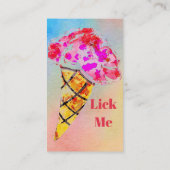 Carte de visite de cône de crème glacée (Dos)