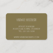 Carte de visite de cône de mélèze rustique (Dos)