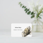 Carte de visite de cône de mélèze rustique (Debout devant)