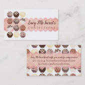 carte de visite de confections de chocolats de (Devant / Derrière)