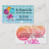 carte de visite de confections de sucrerie de (Devant / Derrière)