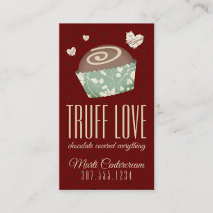 carte de visite de confections de truffes de coule