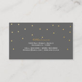 Carte de visite de confetti à petite huile d'or gr (Dos)