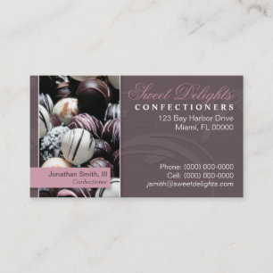 Carte de visite de confiseur